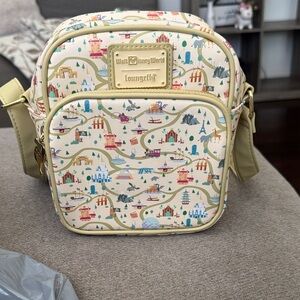 Loungefly Cream and Multicolor Disney Backpack